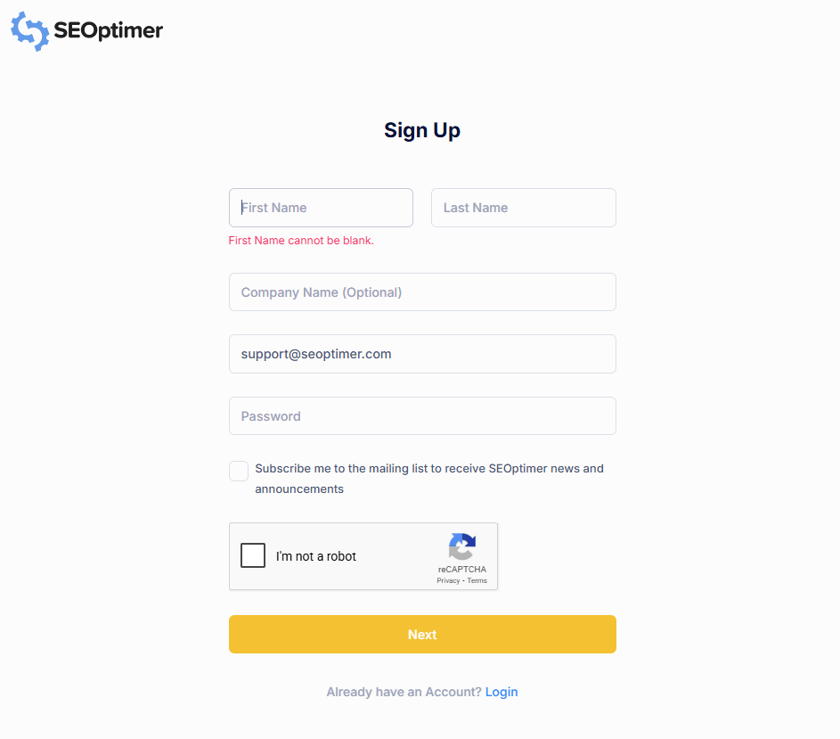 Multi User Sign Up